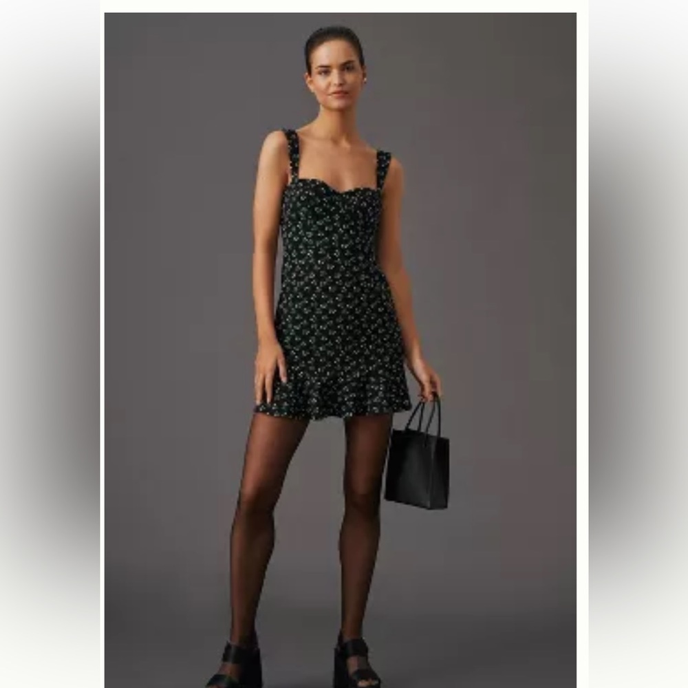 Anthropologie Floral Print Mini Dress
